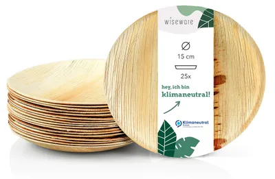 Produktbild von Biologisch abbaubare Teller aus Palmblättern
