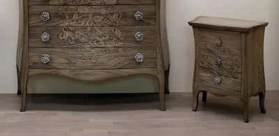 Produktbild von Nachttisch Nachtschrank Beistellschrank Kommode Nachtschränkchen Schrank Barock