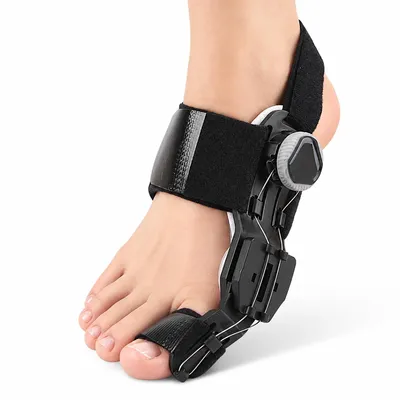Produktbild von Hallux Valgus Korrektur Orthese,Zehenspreizer mit abnehmbarem Fersenriemen und Zehenkorrektur,Zehentrenner für Tag und Nacht