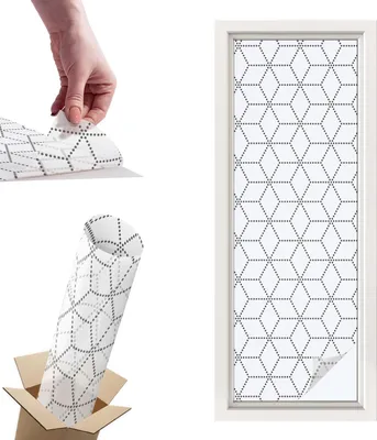 Zdjęcie produktu dla Folia witrażowa do okien - 146x50 cm - Folia witrażowa, dekoracyjna i nieprzezroczysta - Samoprzylepna folia dekoracyjna do szkła w witrażowy wzór - Ochrona UV, łatwa w montażu, dekoracja okienna - Diamenty w kropki