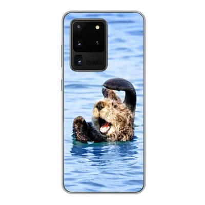 Produktbild von MuchoWow® Handyhülle Schutzhülle Hülle für Samsung Galaxy S20 Ultra Seeotter - Lustig - Wasser - Kinder - Jungen - Mädchen - Kind Silikon Softcase Handy Hülle - Karteninhaber