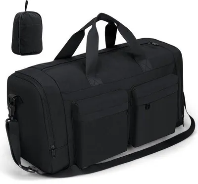 Image de Sac de sport imperméable avec compartiment à chaussures, grand format, à rabat