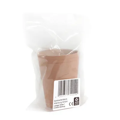 Produktbild von Lederwürfelbecher natur im Polybeutel