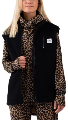 Productafbeelding van Eivy Damen Fleece Vest "Lumberjackie" in Sherpa-stof, kleur: bruin, maat: S (EU)
