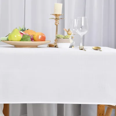 Produktbild von SolidKeus – Rechteckige Tischdecke mit Leinenoptik, wasserabweisend, 135 x 180 cm