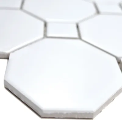 Produktbild von Keramik Mosaikfliesen Octagon Fürstenberg Weiß