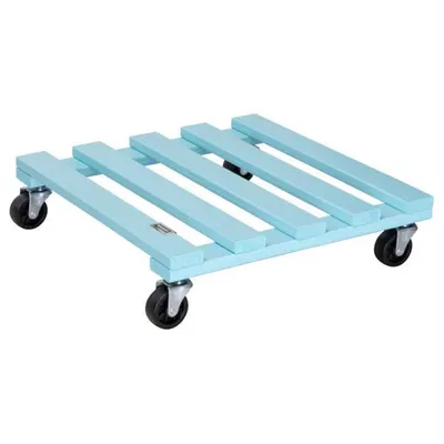 Produktbild von WAGNER Pflanzenroller HOLIDAY 38 x 38 x 9,5 cm, außen & innen, Massivholz, türkis, Tragkraft 120 kg, EU Ware - 20042301