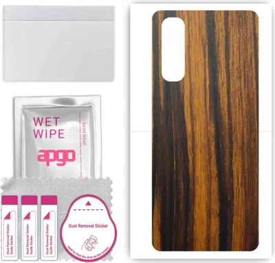 Produktbild von apgo Rückseite Schutzfolie, Skin, kompatibel mit Realme Narzo 20 Pro, Hinten Displayschutzfolie aus Vinylfolie, kratzfest, einfache Montage - Tigerwood