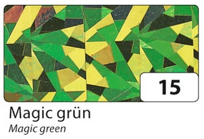 Produktbild von Holographische Folien Magic in grün 40cm x 1m