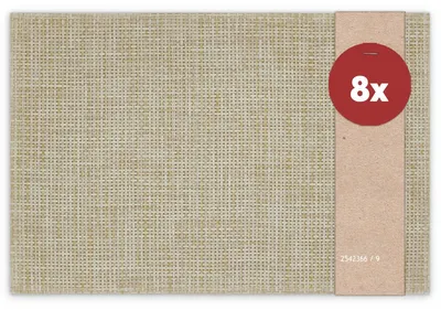 Immagine prodotto di Tovagliette ELEGANCE Set di 8 Beige come tovagliette da tavola