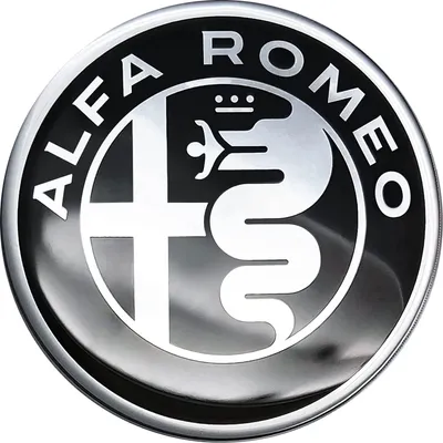 Produktbild von Alfa Romeo 3D Aufkleber Offizielle Logo Schwarz, Durchmesser 75 mm