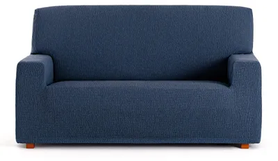 Image de Housses stretch pour canapé 3 places, couleur bleu