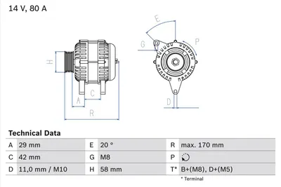 Produktbild von BOSCH 0 986 081 000 Generator x