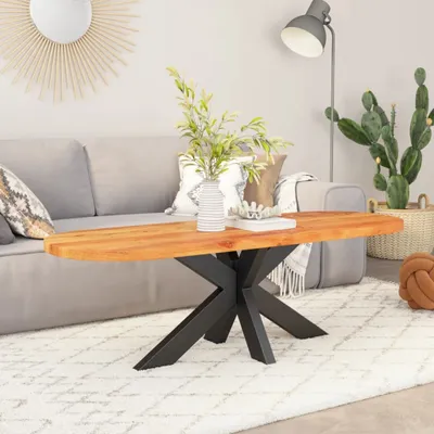 Immagine prodotto di Piano Tavolo 110x40x2,5 cm Ovale in Legno Massello di Acacia