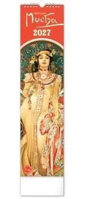 Immagine prodotto di NOTIQUE Calendario da parete Alfons Mucha 2027, 12 x 48 cm