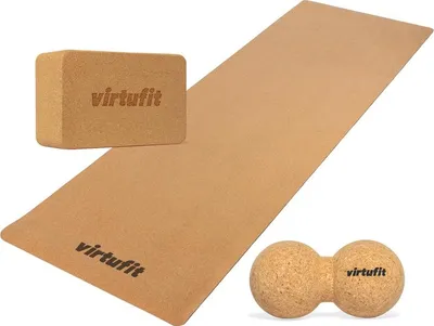 Zdjęcie produktu dla VirtuFit Premium Kurk Zestaw do jogi 3-częściowy