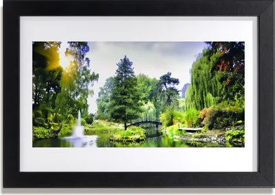 Produktbild von Bild 30x20 MDF-Rahmen Wandkunst Natur Sonne Wald Wasserfall