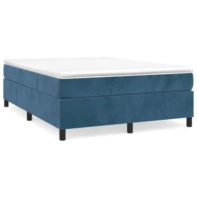 Immagine prodotto di vidaXL Letto a molle con materasso blu scuro 140x190 cm in velluto