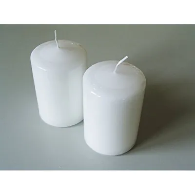 Produktbild von Kerzen Stumpenkerzen Farbe Weiss 120x80mm RAL Qualität 2 Stück