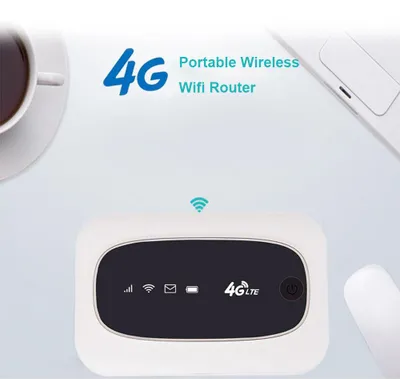Obrázok produktu pre 4G LTE CAT4 150 M, odblokovaný mobilný MiFi, prenosný hotspot, bezdrôtový Wi-Fi router, slot na SIM kartu (biely)