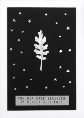 Produktbild von Räder Kondolenz Glanzblätterkarte Von der Erde