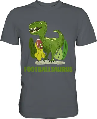 Produktbild von Dino American Football Dinosaurier T-Shirt – Dark Grey / XL