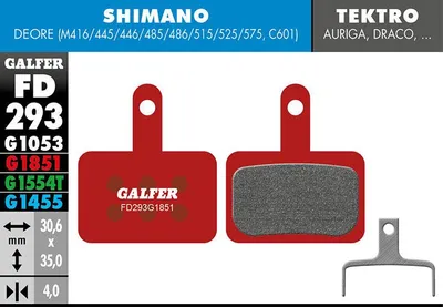 Produktbild von Galfer FD293 Beläge G1851 Compound für Shimano Tektro TRP FD293G1851
