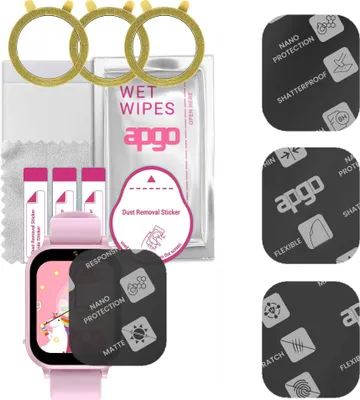 Produktbild von apgo 3 Stück Schutzglas, Matt, kompatibel mit Bemi KIZZO Smartwatch, Hybrid 8H, Ersatz für Hartglas, Displayschutzglas, Bildschirmschutz, Displayschutz, kratzfest