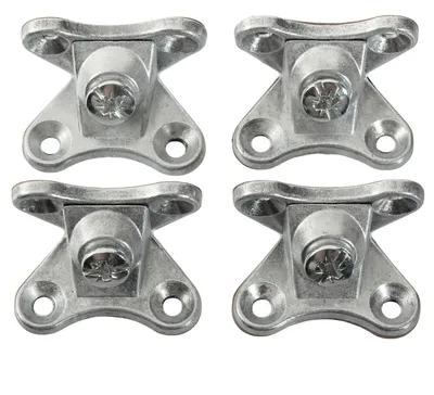 Produktbild von 4x Metall Stuhlwinkel 20x20x35mm Korpusverbinder Möbel Holzverbinder Winkel  Silber