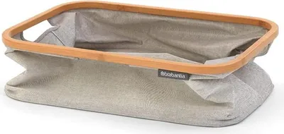Image de Panier à linge pliable 40L Gris/Bambou