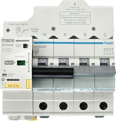 Produktbild von Matismart MT84SR Wiedereinschaltautomat 4-polig, LS 16A/32A, Überspannungs- und Unterspannungsschutz, ferngesteuert