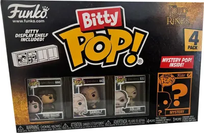 Zdjęcie produktu dla Funko Bitty Pop! Władca Pierścieni, Frodo Baggins, Gandalf, Gollum,+ Mystery, Figurka, Figurka kolekcjonerska, Figurka winylowa