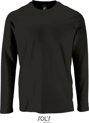 Immagine prodotto di SOLs 02074 | Maglietta a maniche lunghe da uomo Imperial - Colore: Nero profondo - Taglia: S