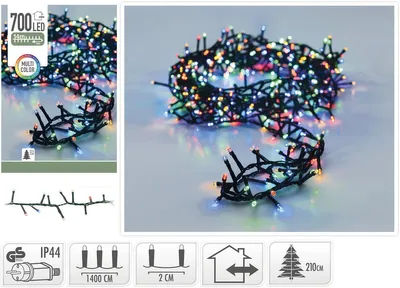 Immagine prodotto di 700LED MicroCluster 14M multicolore IP44 Illuminazione di Natale