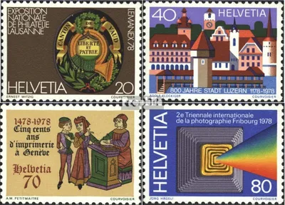 Produktbild von Briefmarken Schweiz 1978 Mi 1116-1119 (kompl.Ausg.) FDC Jahresereignisse
