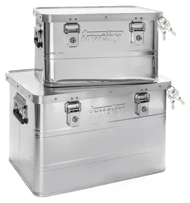 Immagine prodotto di Set 2x Scatola in alluminio con coperchio Argento Set 30 + 65 L Trucky