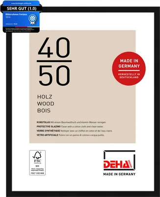 Produktbild von DEHA Design Holz Bilderrahmen Fontana, 40x50 cm, Schwarz