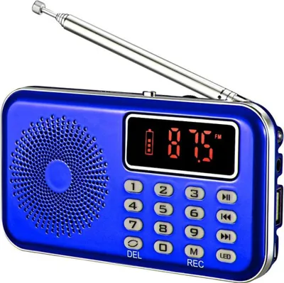 Produktbild von Tragbares FM-Radio, Mini-Digitalradio-Musikplayer mit Lautsprecher, unterstützt Micro-SD-/TF-Karten/USB, automatische Suchlauf- und Speicherfunktion