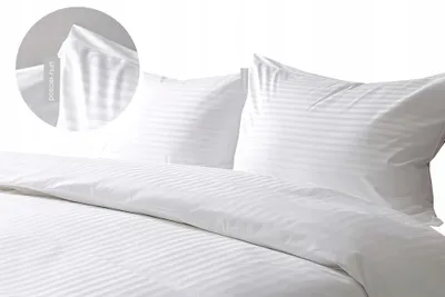 Produktbild von Adamaszek Hotelbettwäsche Weiß 160x200 cm 100% Baumwolle