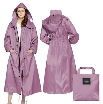 Produktbild von Uni Regenponcho mit Wasserdichter Aufbewahrungstasche und Kapuze