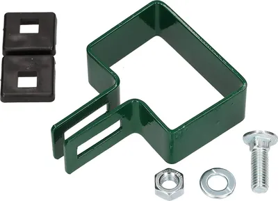 Obrázek produktu pro KOTARBAU® Obdélníková koncová svorka 60x40mm Plotová svorka pro plotové sloupky Zelená Upevnění pletivových panelů