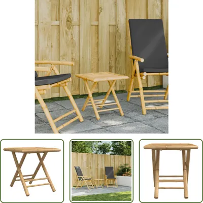 Obrázok produktu pre The Living Store Skladací záhradný stôl 45x45x45 cm bambus