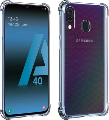 Obrázek produktu pro Avizar, silikonový ochranný kryt pro telefon Samsung Galaxy A40, odolný proti nárazům, průhledný