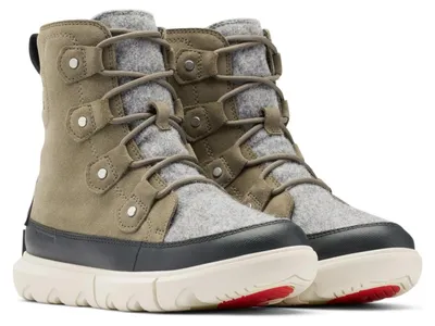 Productafbeelding van Sorel Explorer II Joan WP waterdichte winterlaarzen voor dames, groen (Sage x Faw)