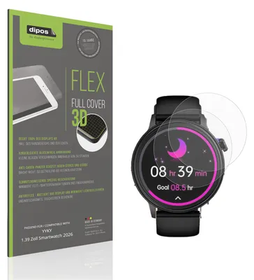 Immagine prodotto di 2x Pellicola protettiva opaca per YYKY 1.39 Zoll Smartwatch 2026 Protezione Antiurto Anti-Shock