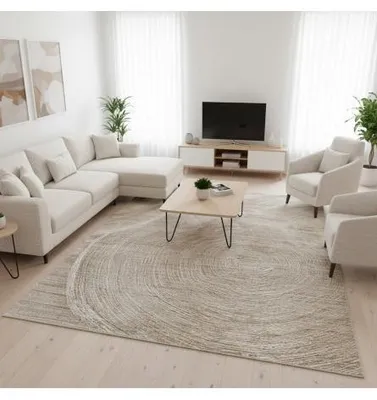 Zdjęcie produktu dla Melis Home Nowoczesne i designerskie dywany Beżowy 80x150 cm Nowoczesny, abstrakcyjny dywan do salonu, artystyczny design, miękki, trwały, łatwy w pielęgnacji