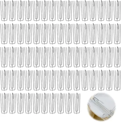 Immagine prodotto di 70 ganci per tende in metallo - 4 denti, per tende a pieghe