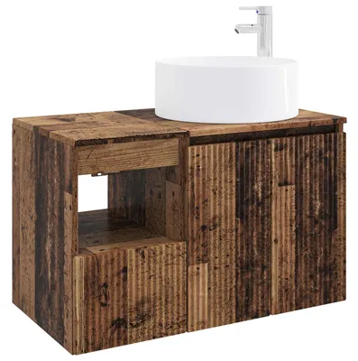 Productafbeelding van vidaXL Badkameraccessoireset, 2 stuks, gerecycled hout, houtvezel