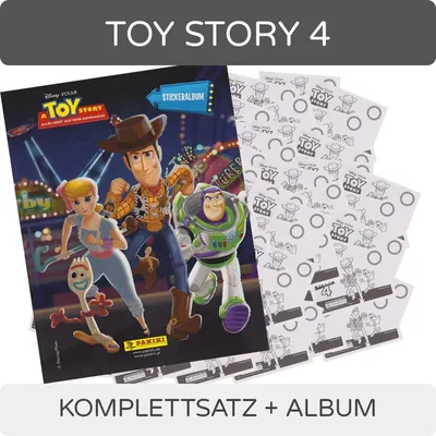Produktbild von Panini Toy Story 4 - Sammelsticker -Karten Hybrid - Komplettsatz + Album