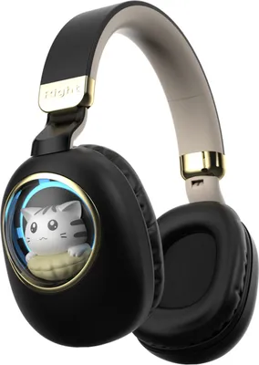 Produktbild von Kabellose Kopfhörer, Bluetooth 5.3, Gaming-Headset-Unterstützung, AUX IN, coole bunte Atmosphäre, Licht, einziehbarer Kopfbalken, faltbare Aufbewahrung, Schwarz